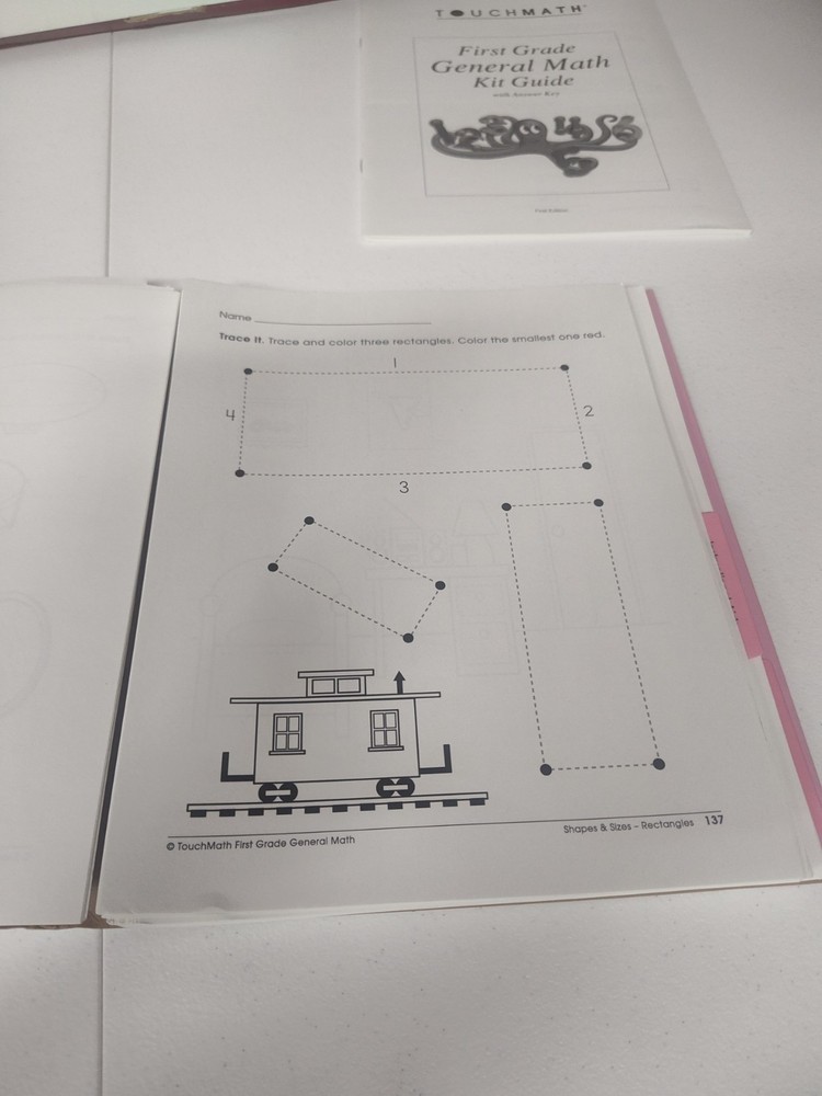 TouchMath General Math Kit First Grade Missing Some Pages 1998 Worksheets TM761
