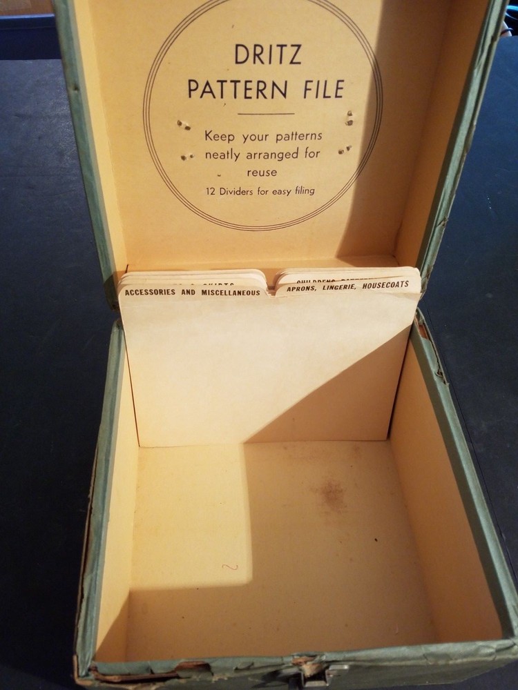Vintage Dritz Sewing Pattern File Box
