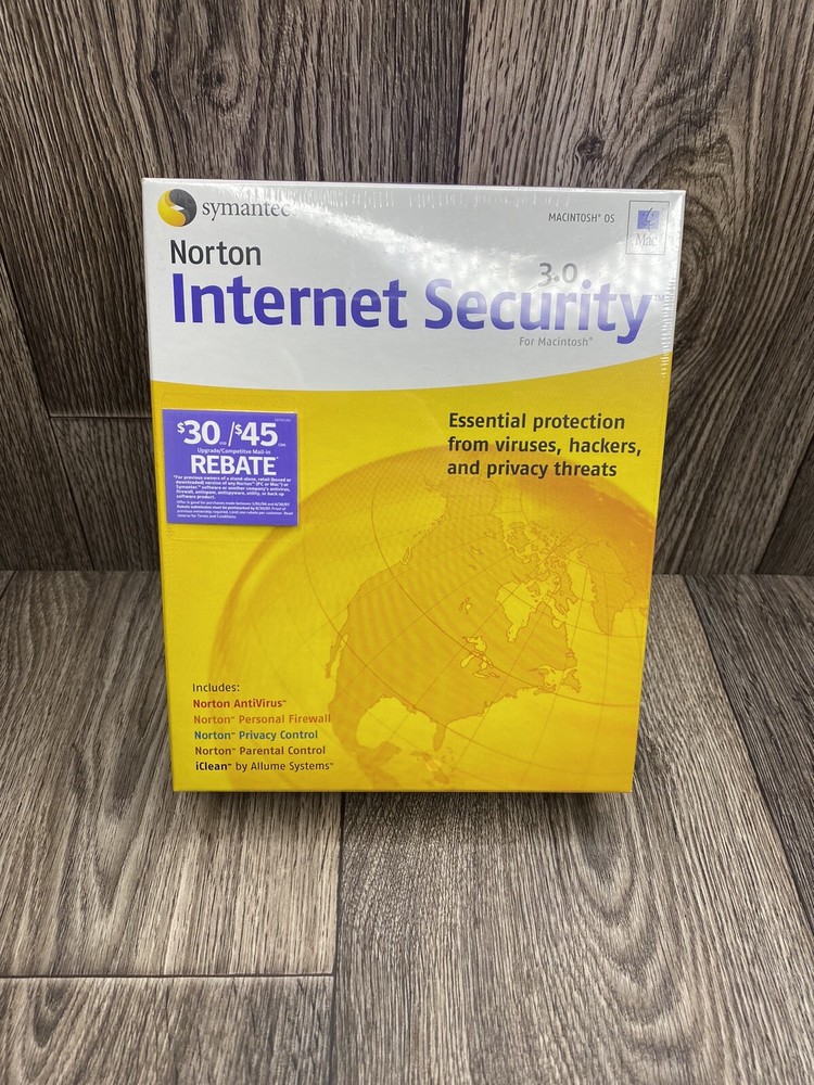 NEW SEALED 2003 SYMANTEC NORTON INTERNET SECURITY 3.0 SOFTWARE FOR MAC