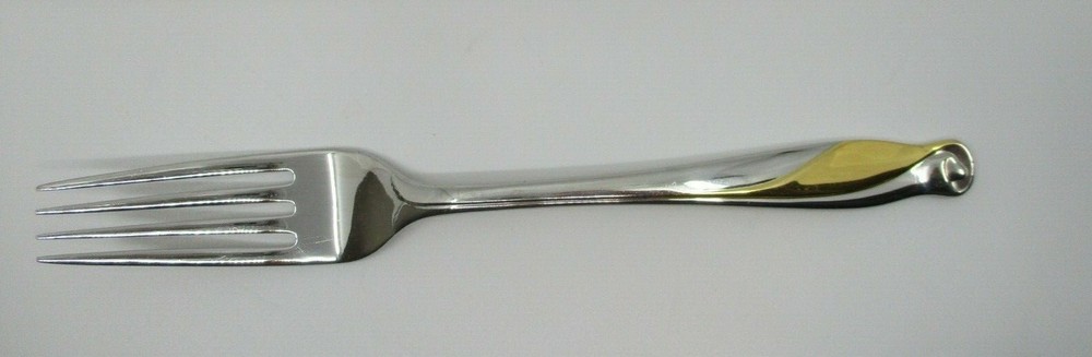 GORHAM STAINLESS GOLDEN SPRING BUD DINNER FORK - 8" - 6C