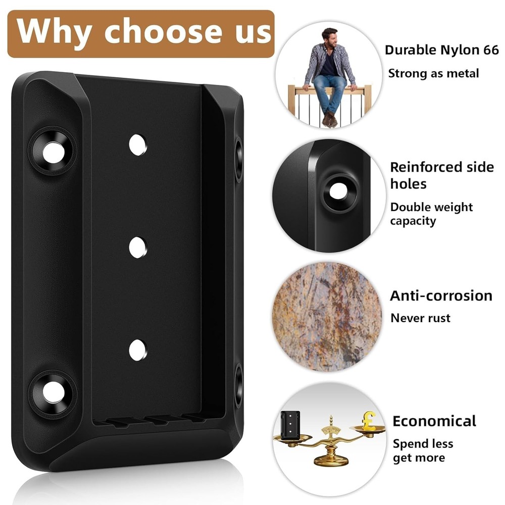 Unique Drainage Brackets: 6 PCS 2x4 Deck Railing Connectors for Lasting Security