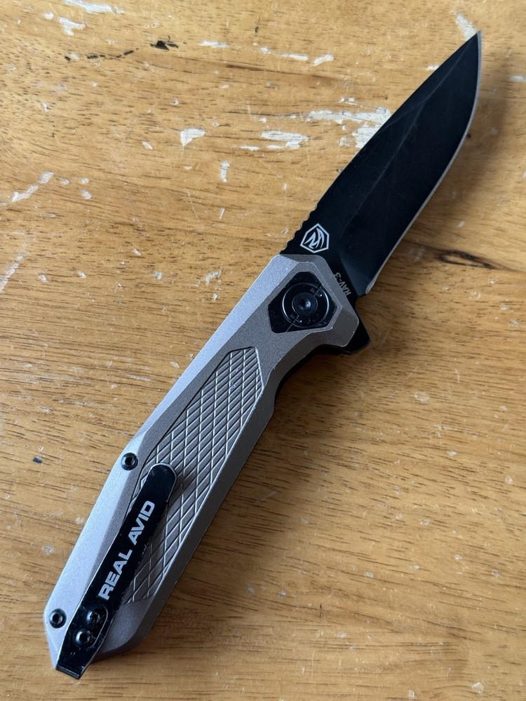 Real Avid RAV-3 Folding Knife Drop Point Liner Lock Spring Assist Used