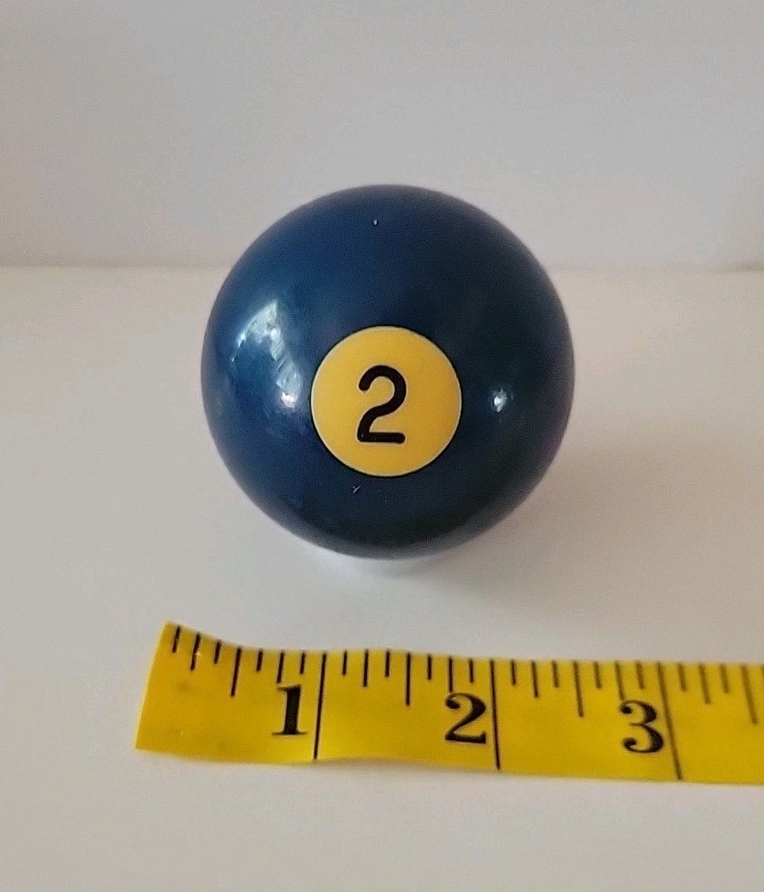 Vintage No. 2 Solid Blue Pool Ball Billiard 2" Replacement (Q)