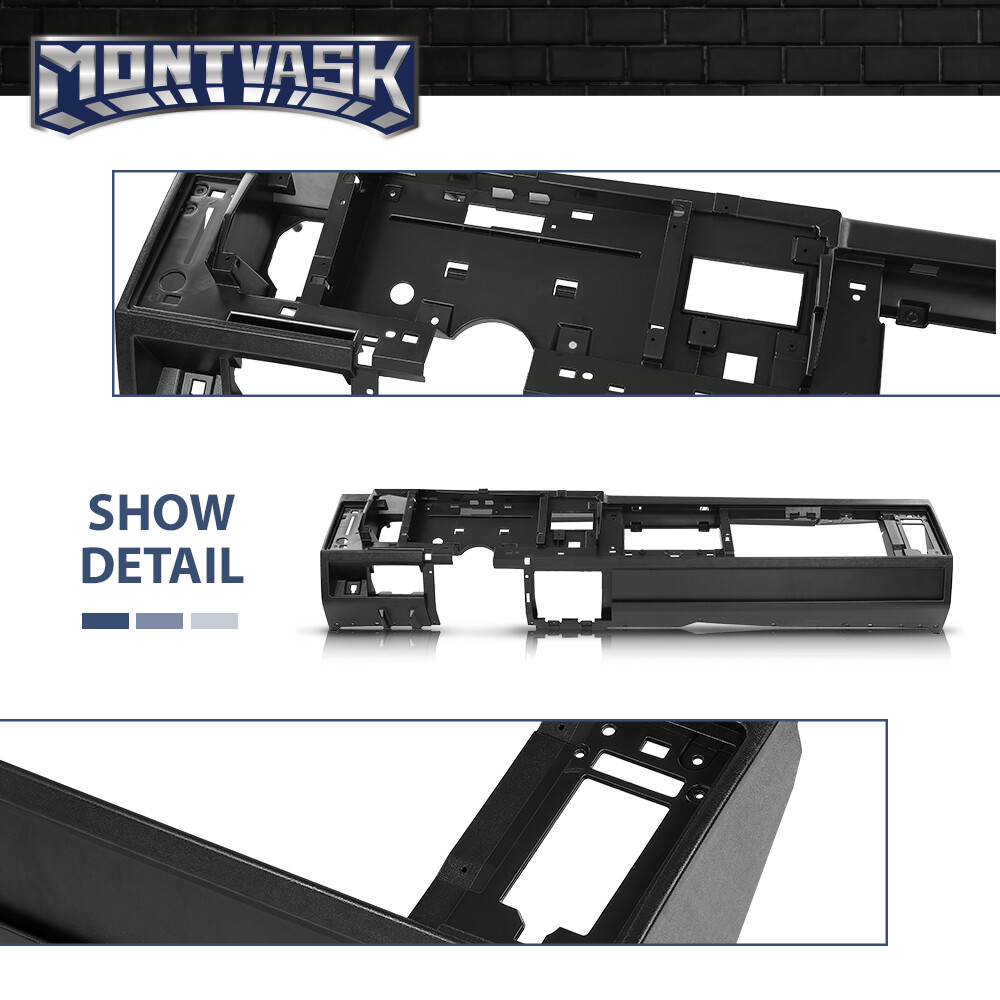 Fit For 88-94 Chevy GMC C/K Truck Suburban Blazer Dashboard Dash Core Black