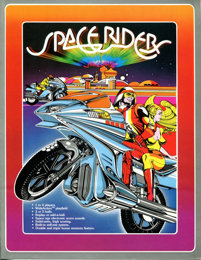Space Rider Atari Pinball Flyer Brochure