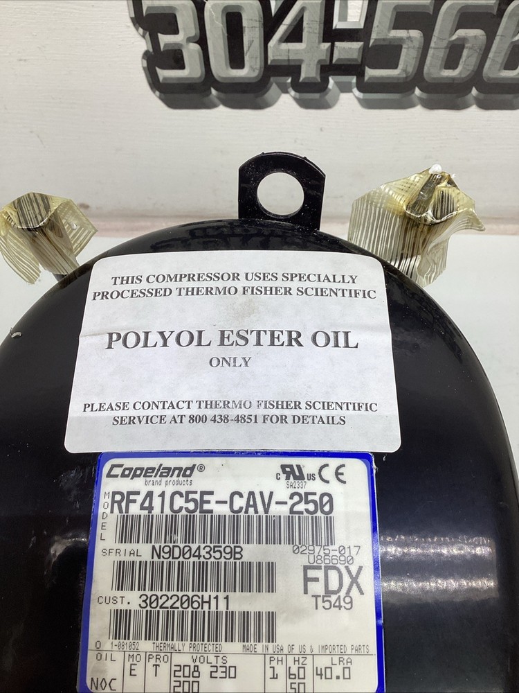 Copeland Compressor RF41C5E-CAV-250 Single Phase Polyol Ester Oil Only NIB