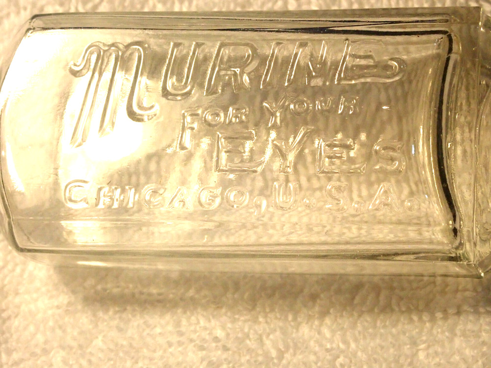 SCARCE OLD CLEAR MURINE TALL RECTANGULAR  BOTTLE IN GREAT CONDITION!