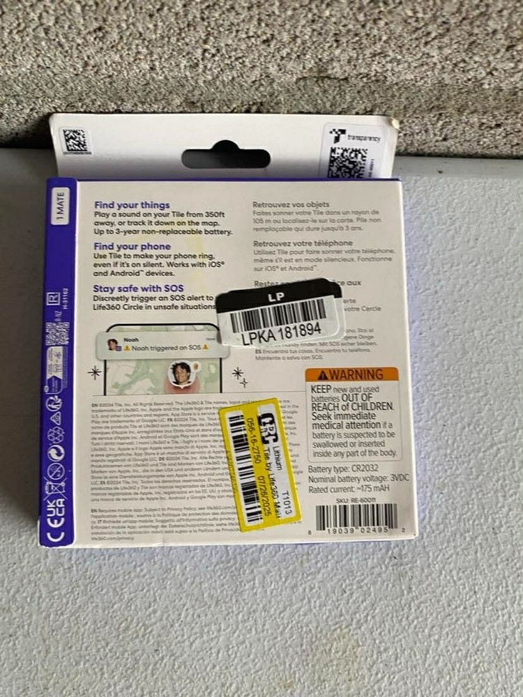 Life360 Tile Mate: Bluetooth Tracker for Apple iOS & Android Devices