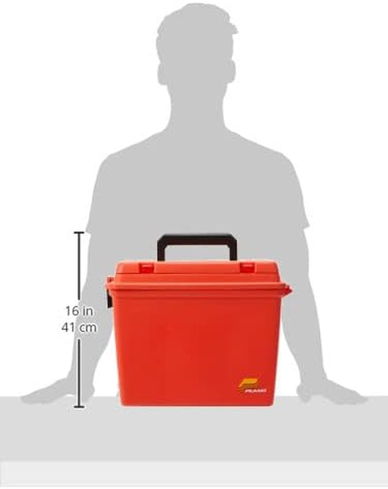 Extra Large Dry Storage Box with Tray Orange