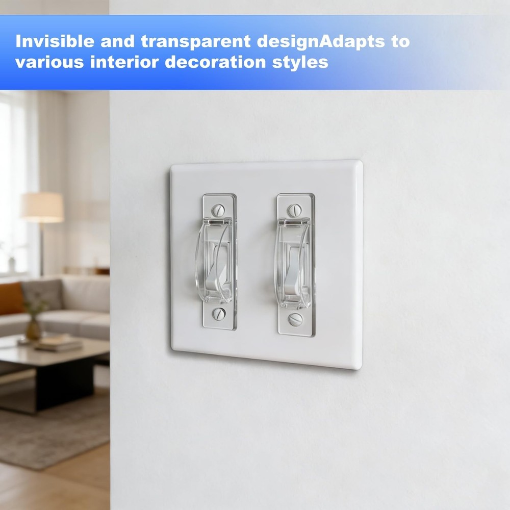 Light Switch Cover Guard, 2 Pack Clear Light Switch Lock, Light Switch Guard,...