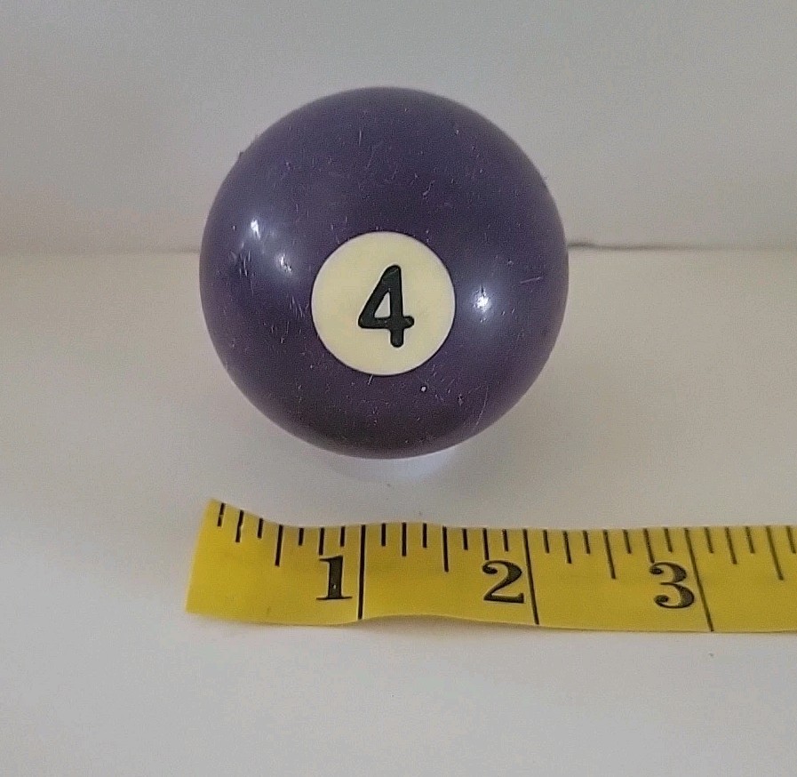 Vintage No. 4 Solid Purple Pool Ball Billiard 2" Replacement (G)
