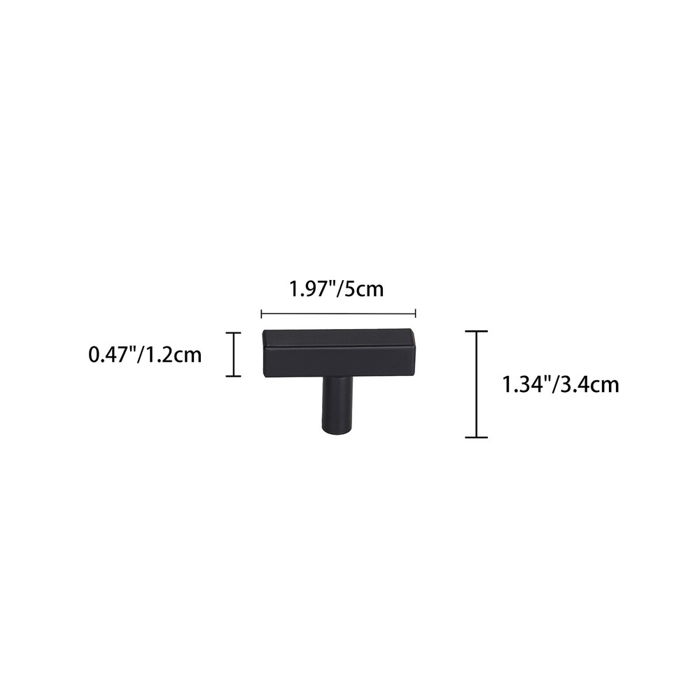 Stainless Steel Matte Black Kitchen Square Cabinet Handles Drawer Pull Knobs Lot