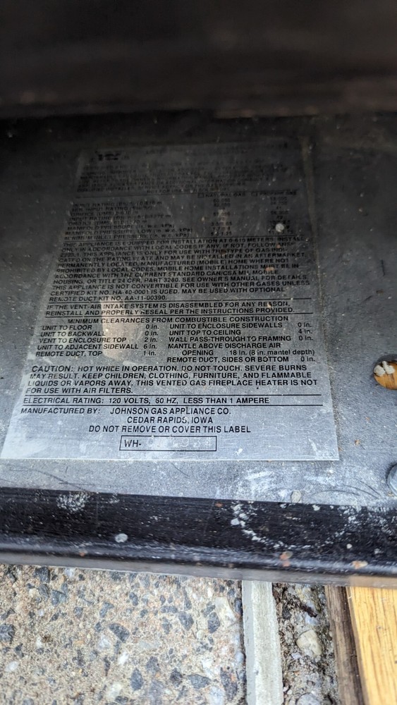 Gas fireplace insert