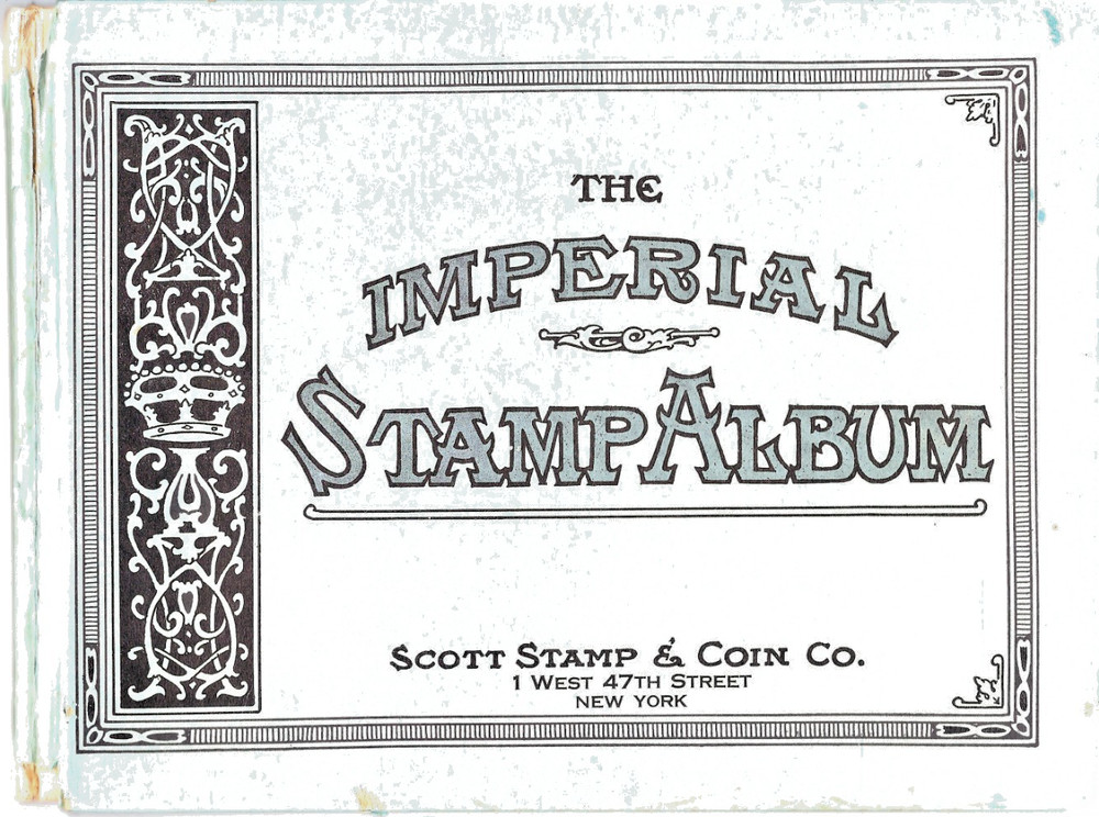 1928 Imperial Stamp Album, Scott Stamp Company HC No Stamps Vintage Fair Shape