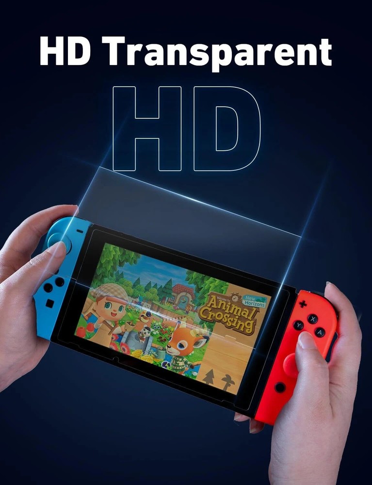 4-Pack Tempered Glass Screen Protector for Nintendo Switch OLED 7" HD Clear