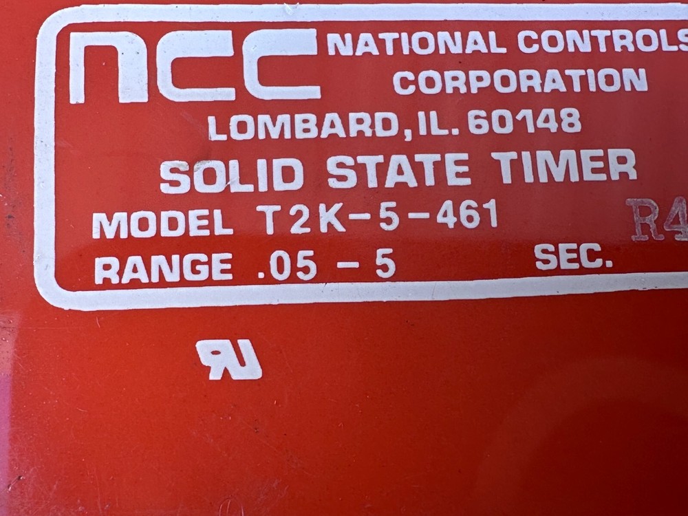 NATIONAL CONTROLS CORP Solid State Timer T2K-5-461 (Range .05 - 5 sec)