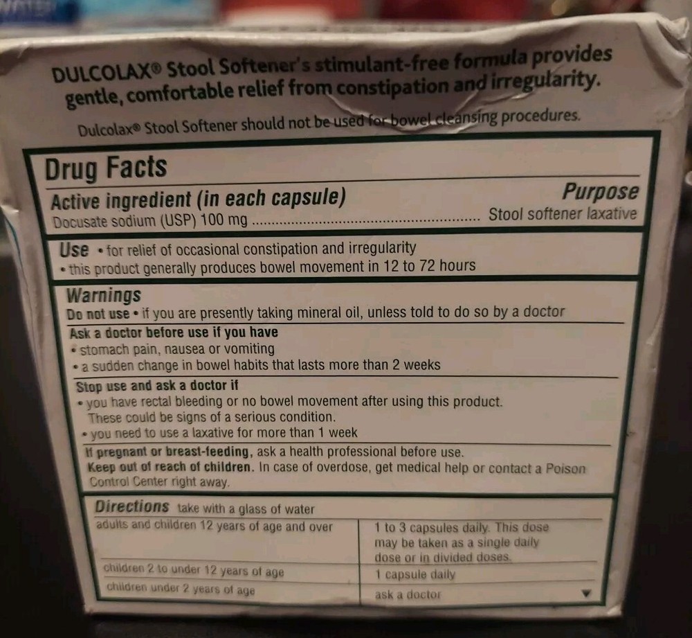 Dulcolax Stool Softener