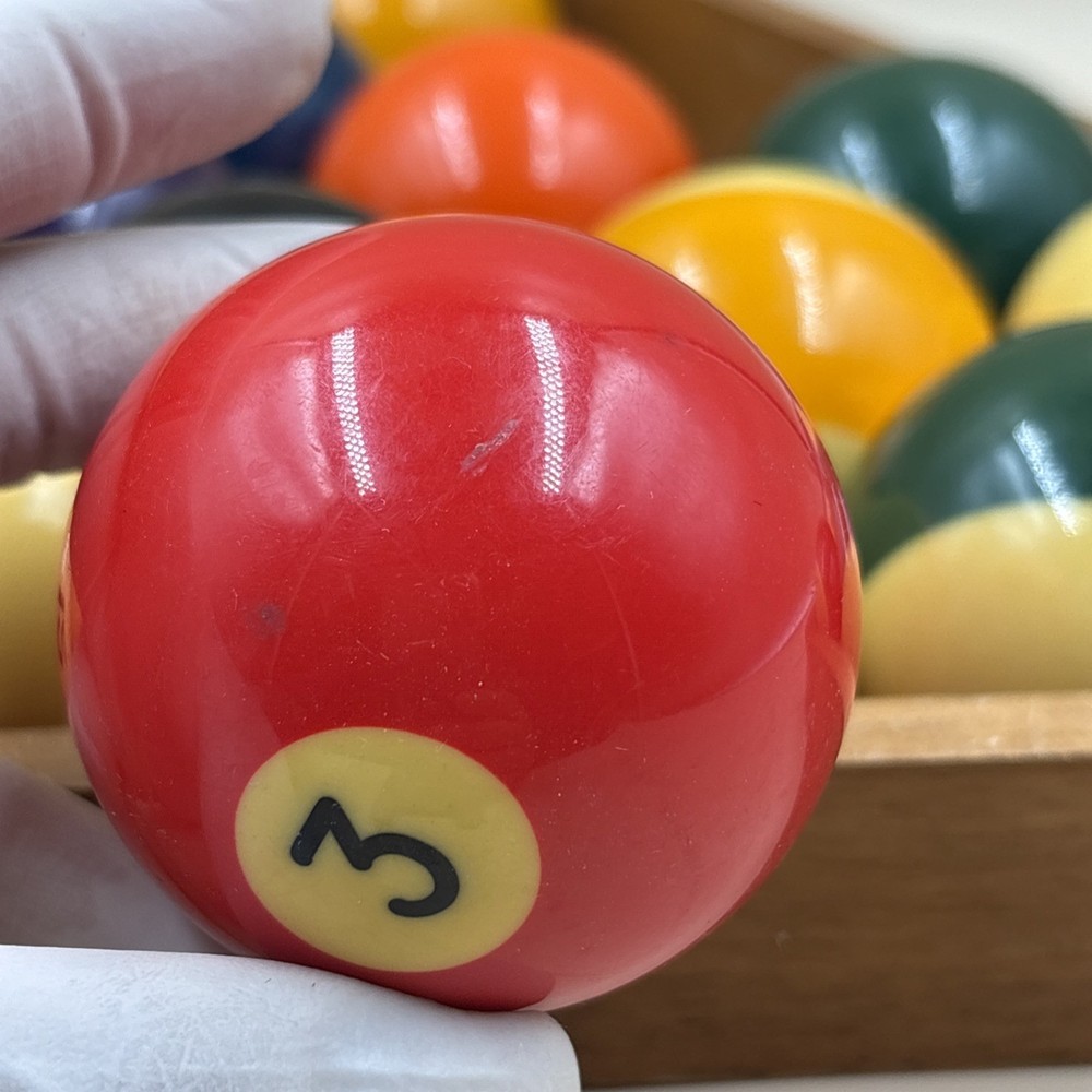 Vintage Aramith Belgian Billiard Balls Complete Set 2 1/4"