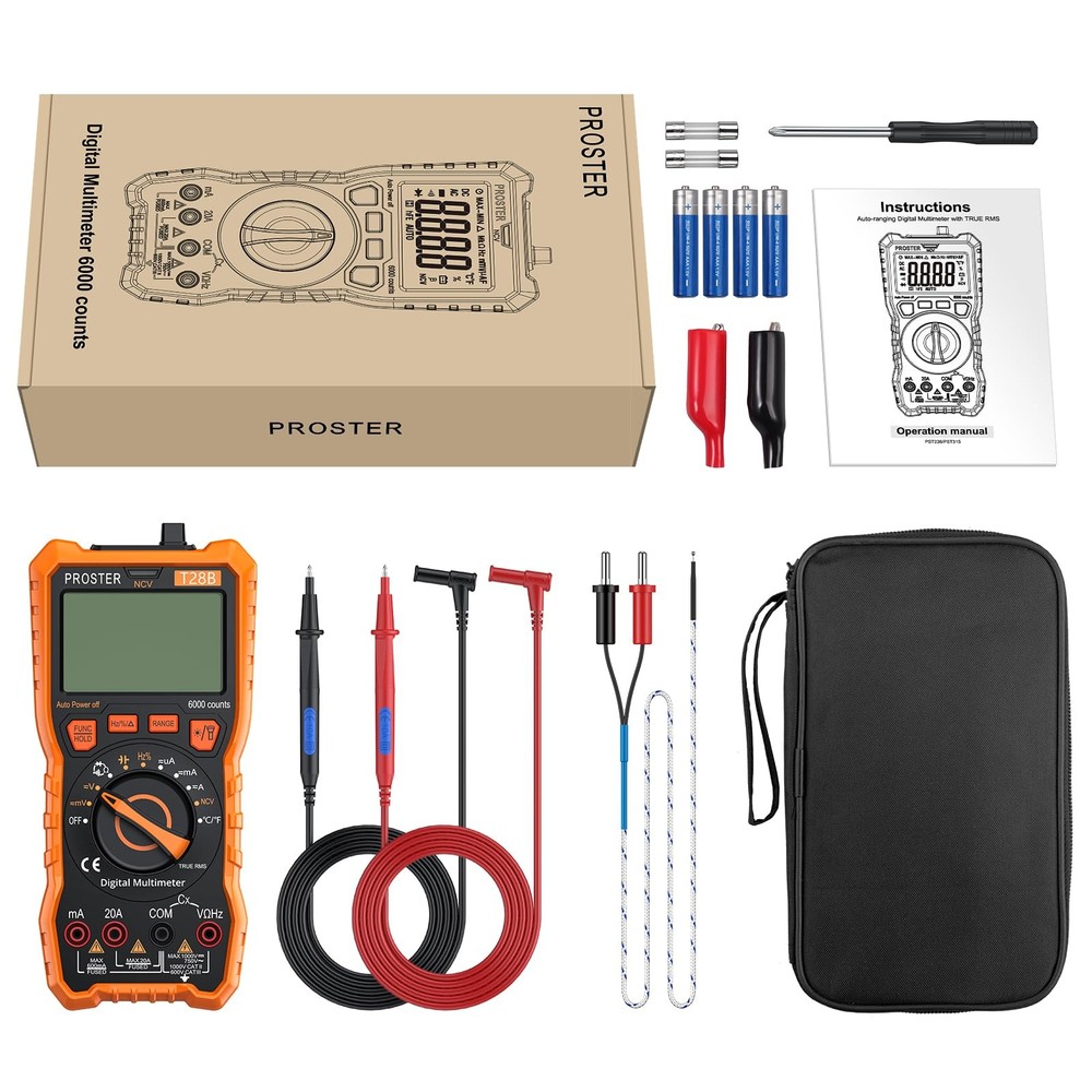 Digital Multimeter 6000 Count - TRMS Voltmeter Multimetro Digital Auto Range ...