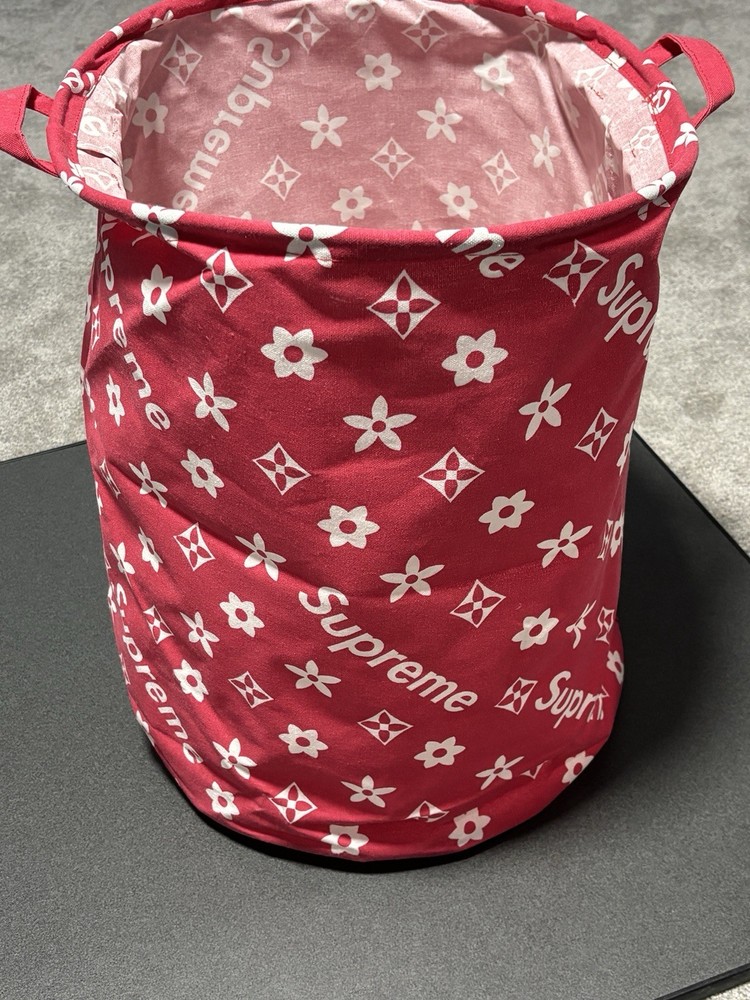 Laundry Basket, Hamper, Collapsible Basket with Handles - RED