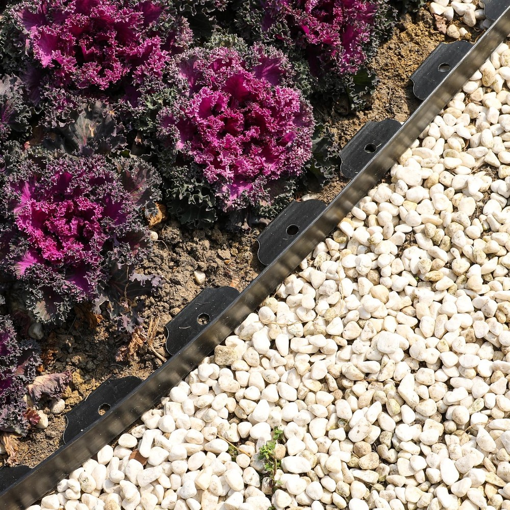 1.5 Inch Garden Edging Border 100FT, Plastic for Black