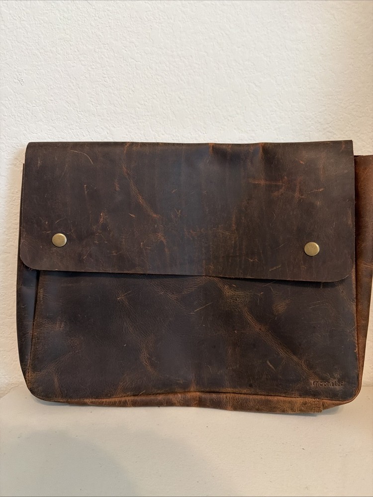 Vintage Leather Folder Document Holder/File Case/Document Portfolio, Office & Wo