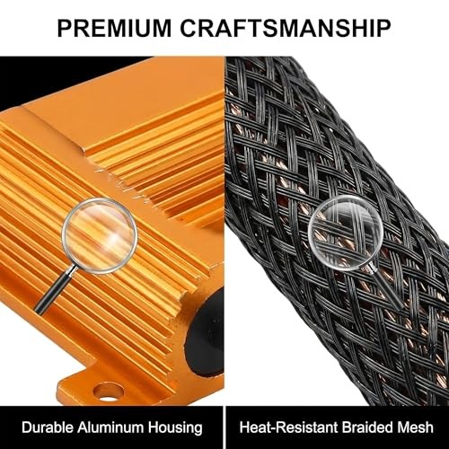 2-Pack H11 LED Canbus Resistor Kit Anti Flicker Decoder for Fog Light