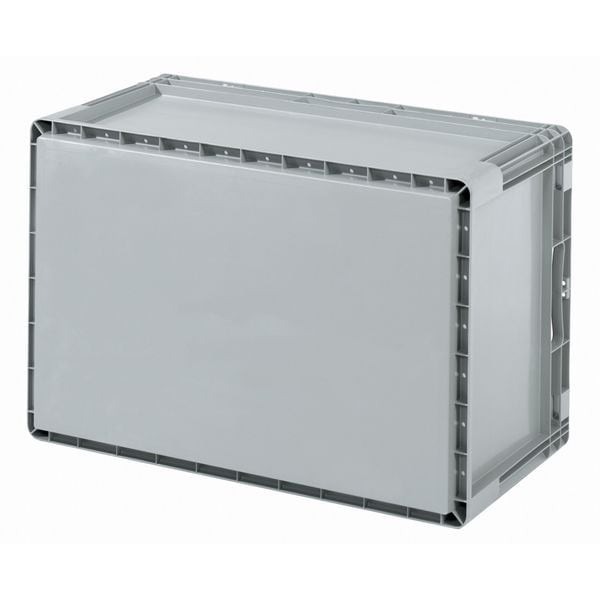 Ssi Schaefer Elb4220.Gy1 Solid & Stackable Straight Wall Storage Container, 5.4