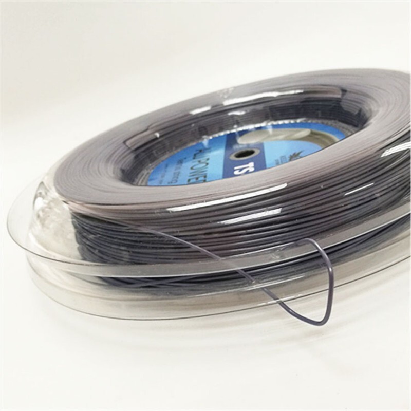 Top quality polyester grey reel tennis racket string 200m