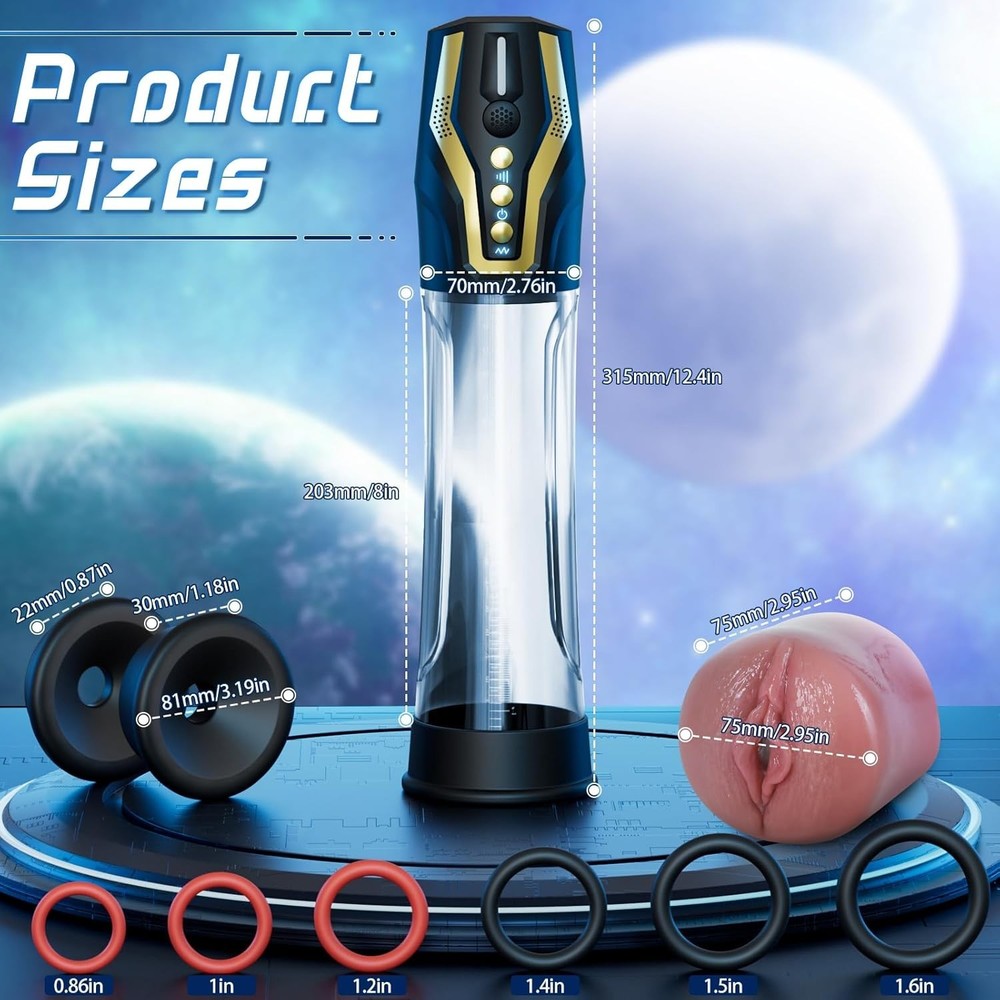 Smart Voice Activated Penis Pump with Powerful Suction and Training Features