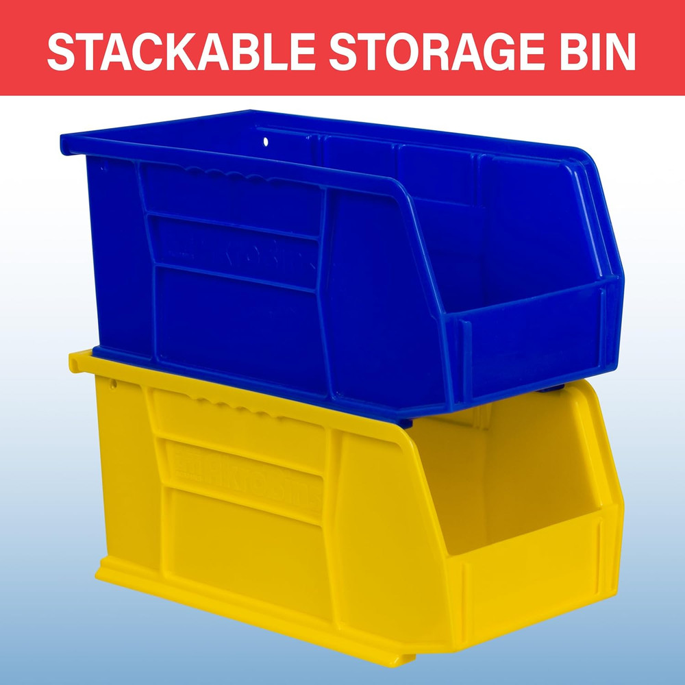 30230 Akrobins Plastic Storage Bins, Space-Saving Stackable Bins for Garage, Pan