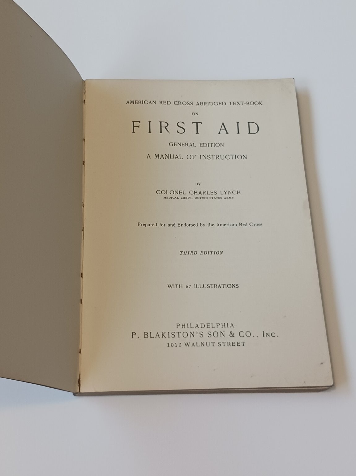 1925 American Red Cross First Aid Abridged Textbook Manual Third Edition