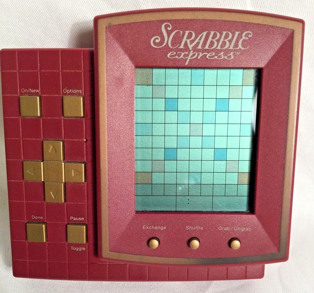 Hasbro Scrabble Express Electronic Hand Held Game With 4 Play Variations