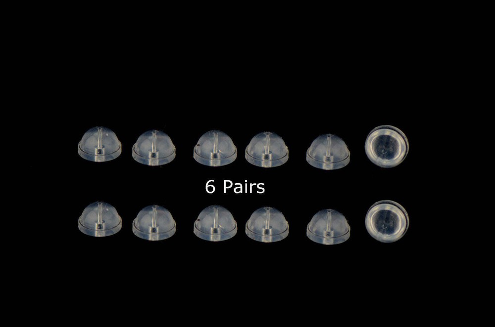 Jelly Silicon Back Earring by 6 Pairs!!!