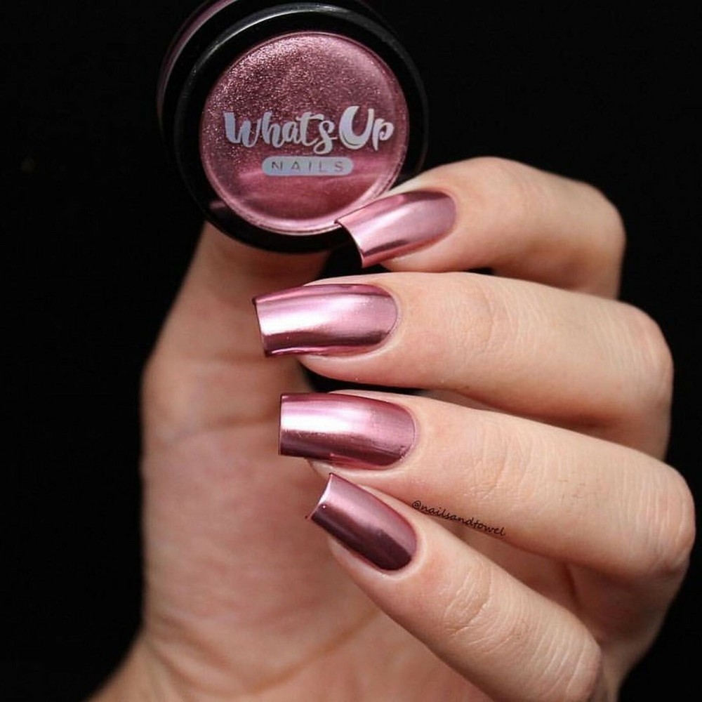 Rose Chrome Powder For Mirror Nails
