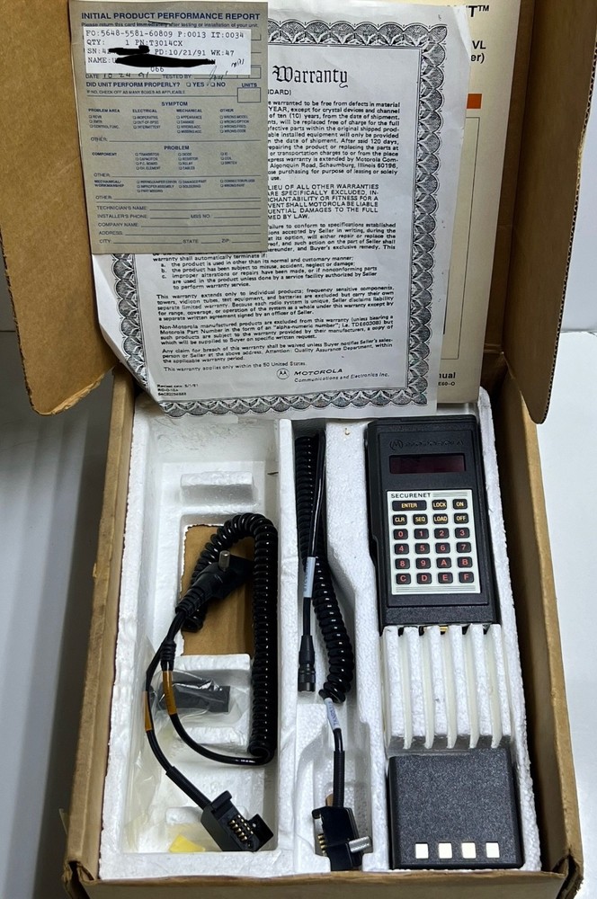 Motorola Saber Encryption Key Loader DVP-XL Variable Key Loader T3014CX SECURENE