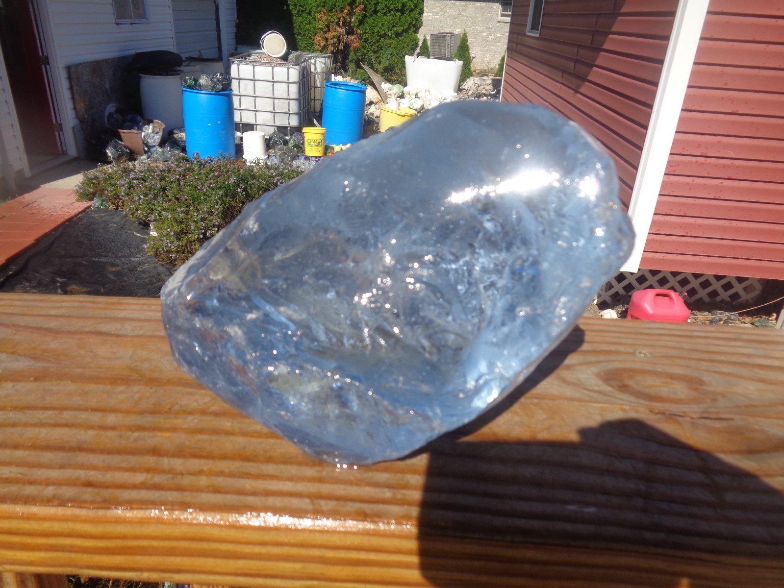 Glass Rock Slag Clear Sapphire Blue 7.0 lbs ZZ90 Landscaping Aquarium Rocks