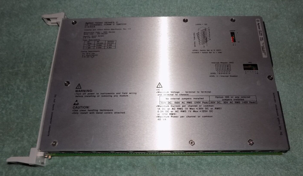 New Agilent E1442A 64-Channel Form C Switch VXI Module with Calibration