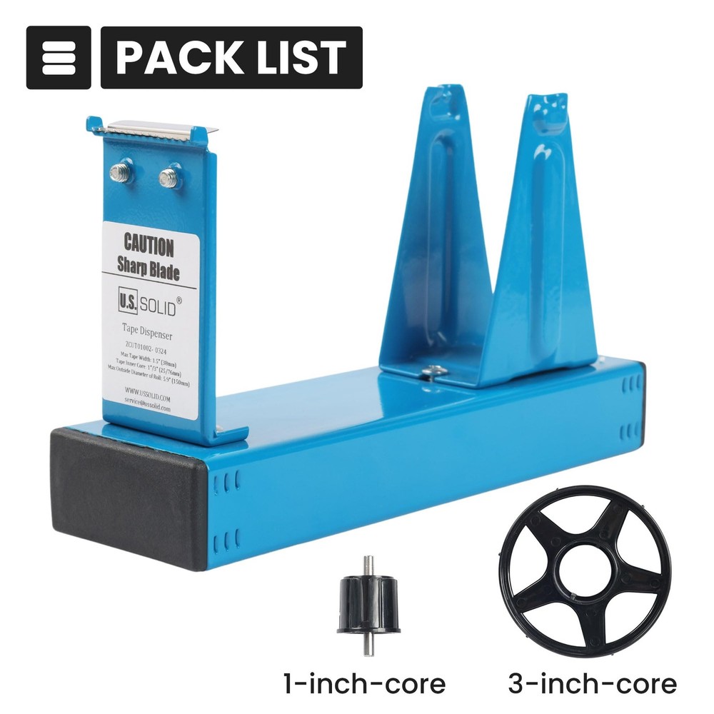 U.S. Solid Manual Tape Dispenser 1.5 in Width