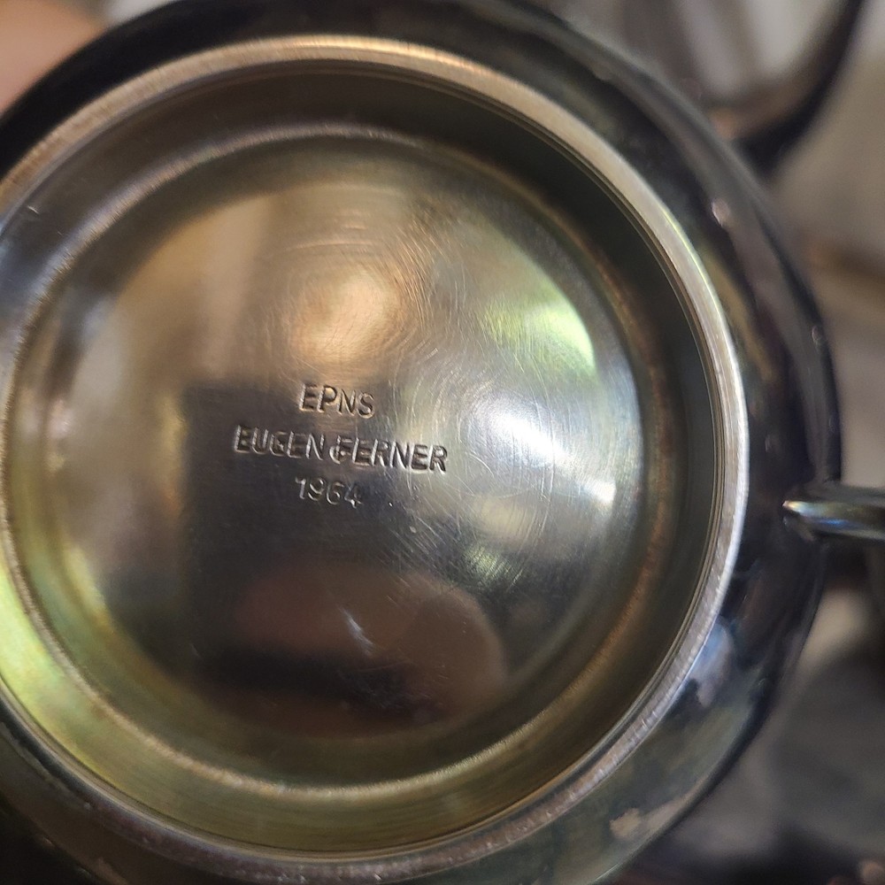 Mid Century 1965 Eugen Ferner Germany, MCM Silverplate Tea/Coffee Set