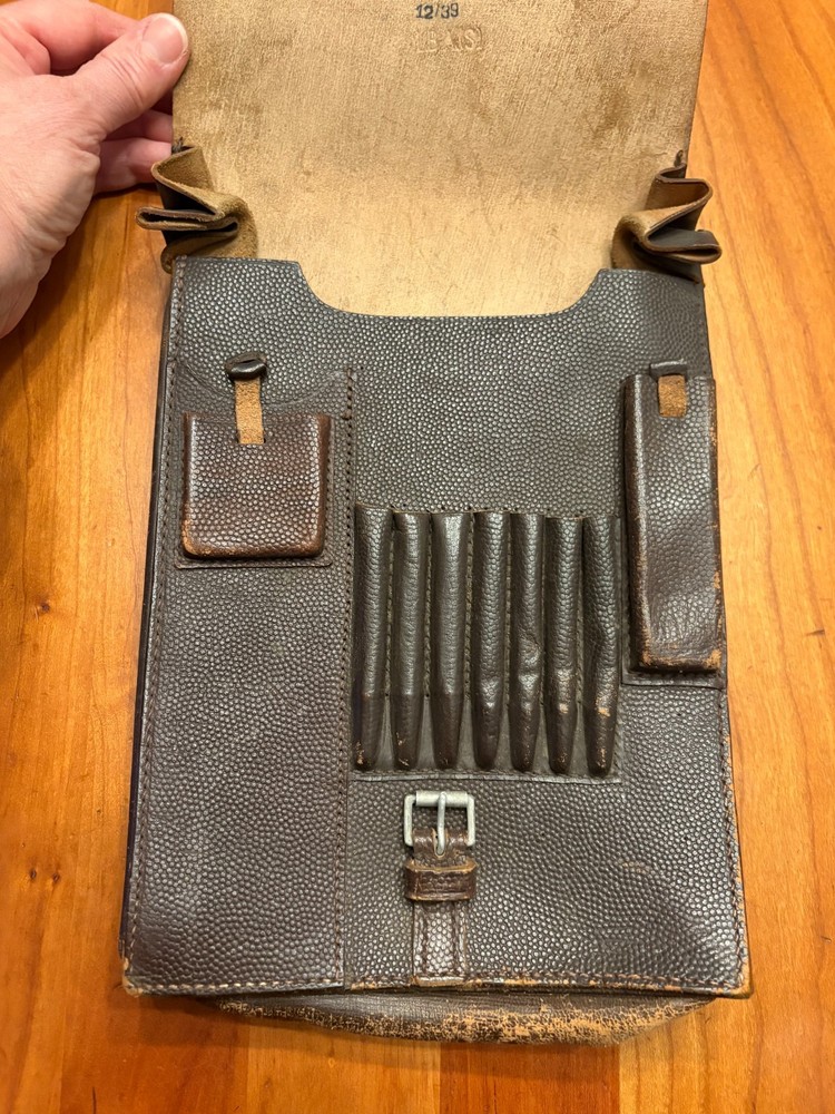 WWII German Leather Map Case Dated 12/39