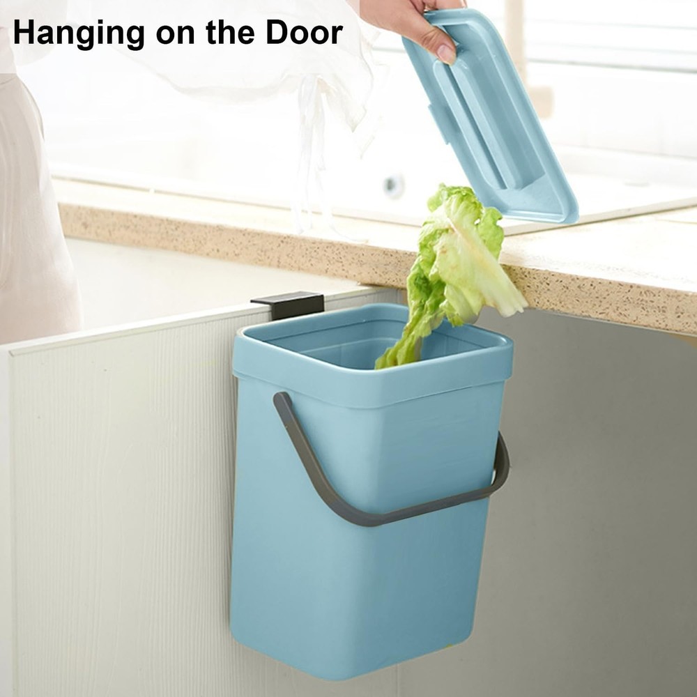 Compact 3L Countertop Compost Bin - Odor Blocking Trash Can for Modern Living