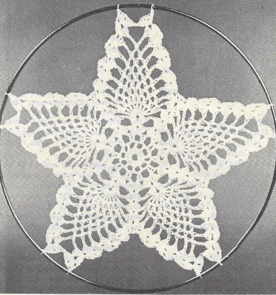 vintage, Window Doily crochet pattern instructions (3 sizes)