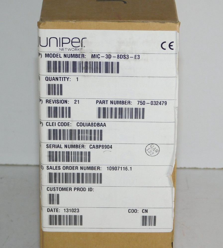 New Juniper Network MIC-3D-8DS3-E3 8x DS3 E3 Modular Interface Card Module Board