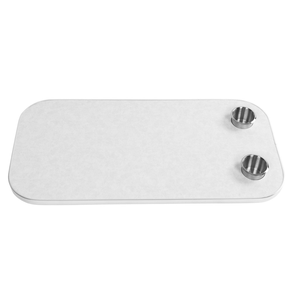 Boat Table Top With 2 Cup Holders Solid Wood Removable Desktop Panel For Caravan