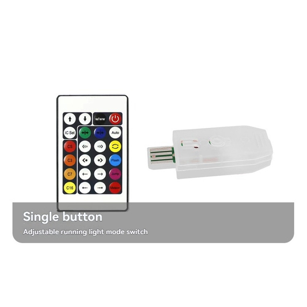 Music LED Controller Leather Light String Controller 24 Keys Versatile &9327