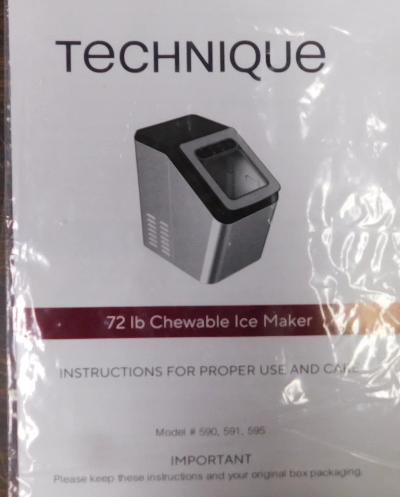Technique 72-lb Countertop Nugget Ice Maker Model 595