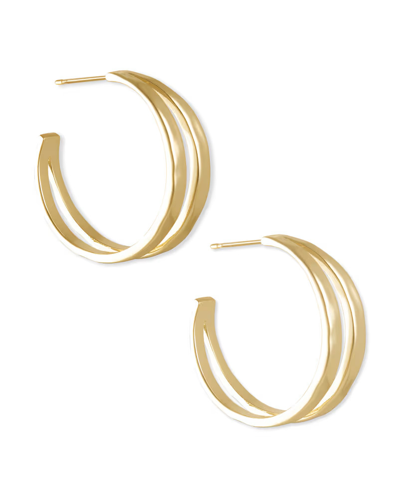 💗💛NEW Kendra Scott 💗💛Gold Zorte Double Hoop Earrings