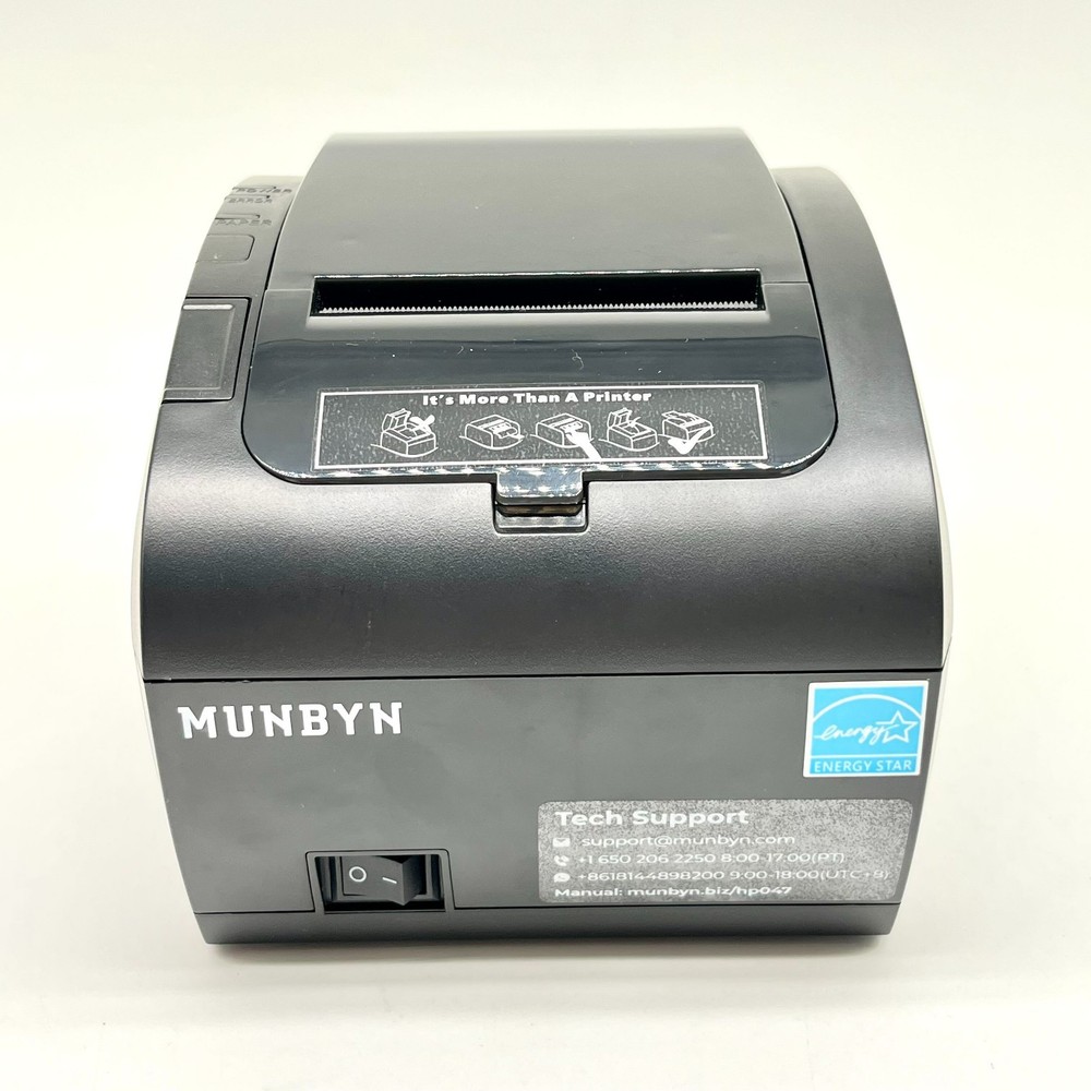 MUNBYN Multipurpose Thermal Receipt Printer Model ITPP047P - Black