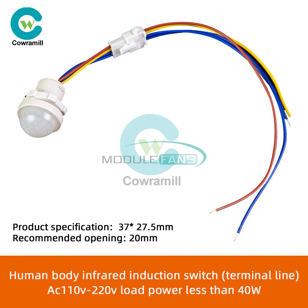 110V 220V LED PIR Infrared Motion Sensor Detection Auto Sensor Light Switch Lamp